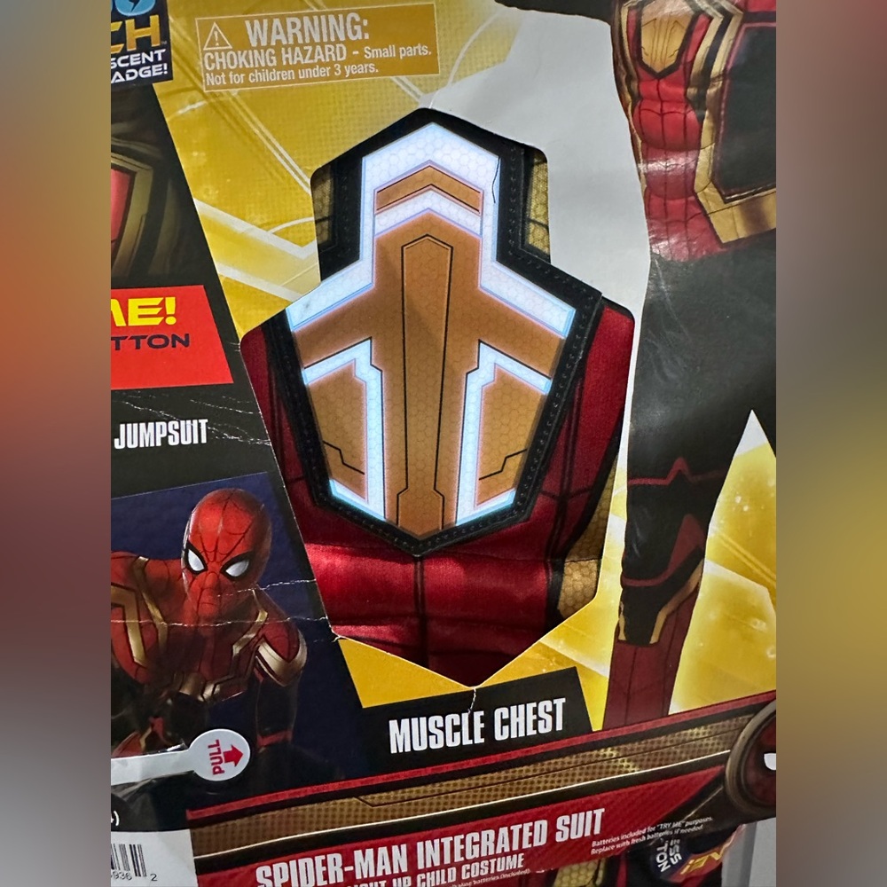 Marvel Spider-Man No Way Home Suit Light-Up Child Costume (large 12-14) NWT - Picture 8 of 8